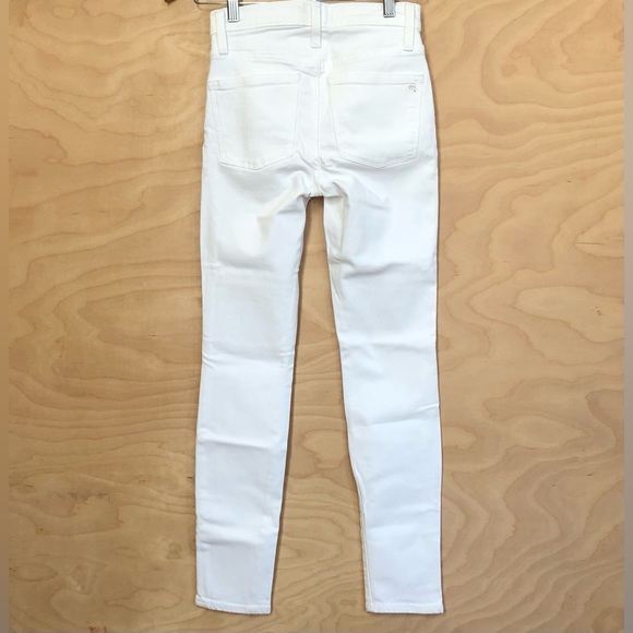 Madewell 9 High Rise Skinny Jean White Cotton Women Size 23. - Picture 2 of 12